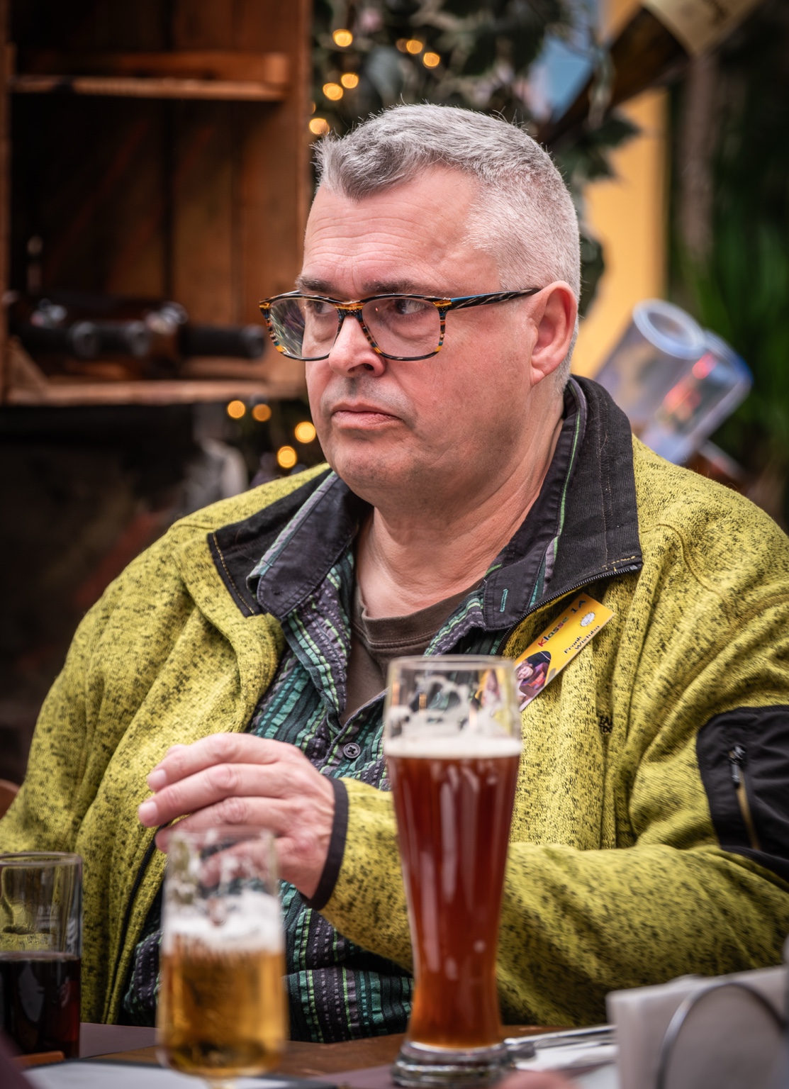 Frank Wistuba bei einem Getränk