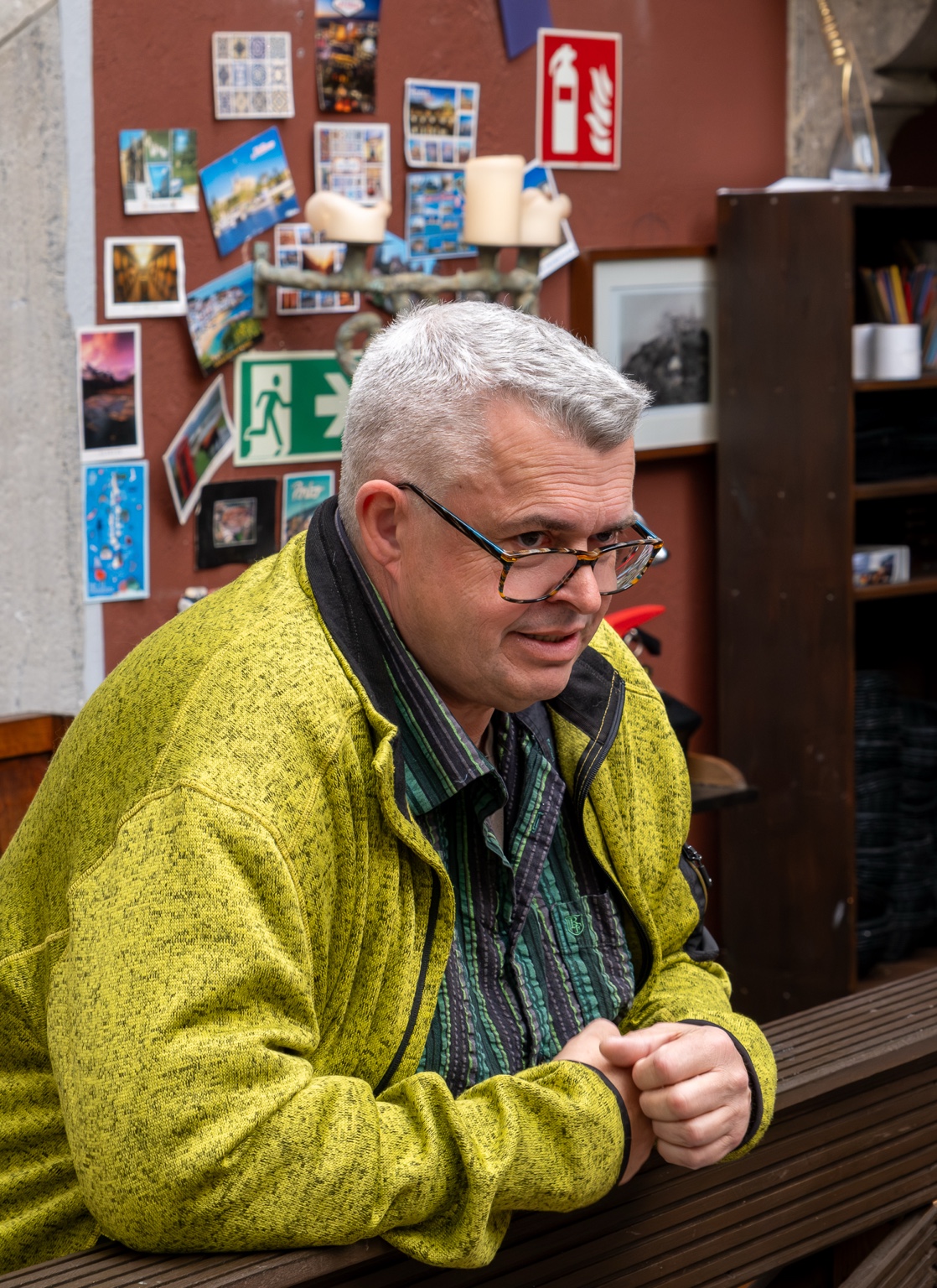 Frank Wistuba in entspannter Atmosphäre